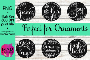 Black Chalkboard Christmas Ornaments for Crafts