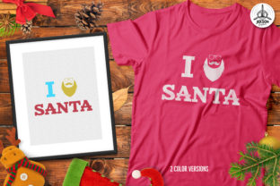 Christmas Love Santa T-Shirt Print Templates