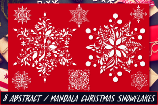 Christmas Mandala Snowflakes for Crafts