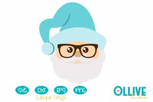 Christmas Santa Claus with Glasses for Crafts