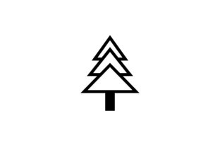 Christmas Tree Line Art Vector Icon