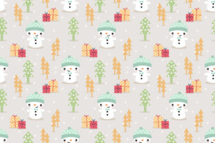 Cute Snowman in Christmas Season Patterns