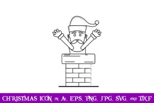 Santa and Chimney Christmas Icon
